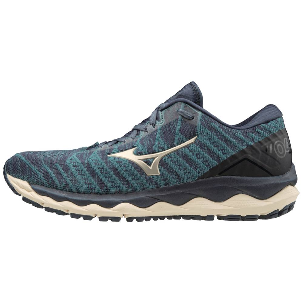 Mizuno Men's Wave Sky 4 WAVEKNIT™ Running Shoes Indigo (411220-DLA)